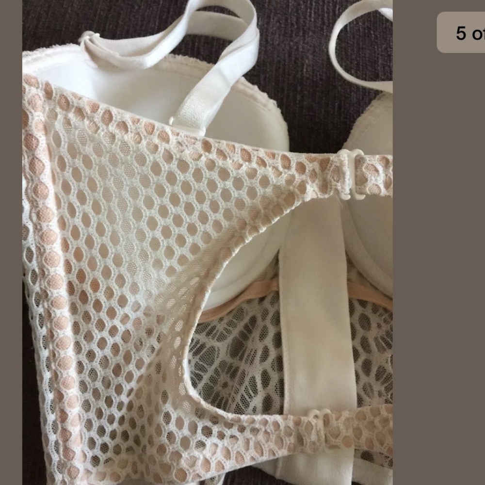 Victorias Secret Lined Demi White crochet lace bra - Picture 7 of 8